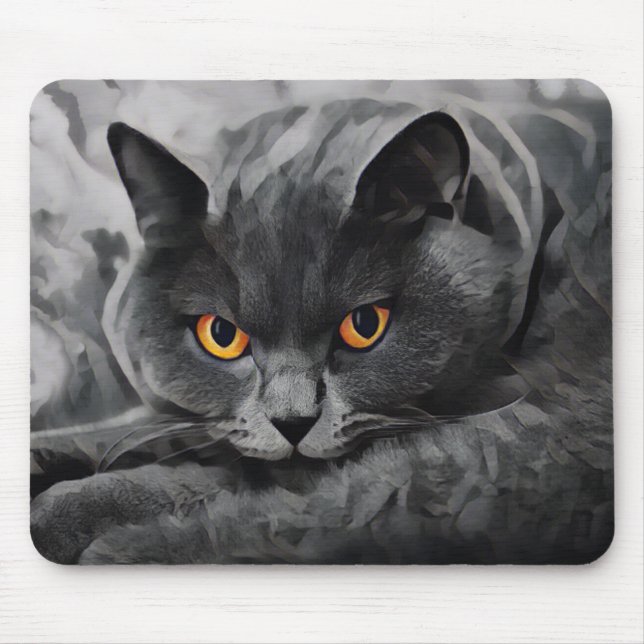 British Shorthair Kitty Mouse Mat (Front)