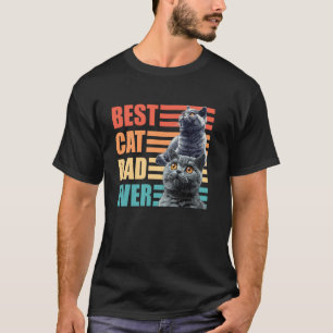 British Shorthair Papa BEST CAT DAD EVER Cat Daddy T-Shirt