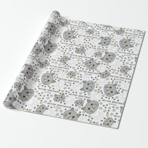 British Shorthair Watercolor Wrapping Paper