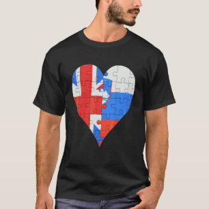 British Slovenian Flag Heart T-Shirt