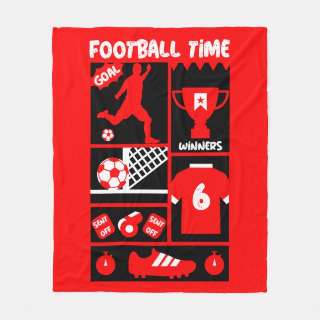British Soccer Football    Fleece Blanket (Front)