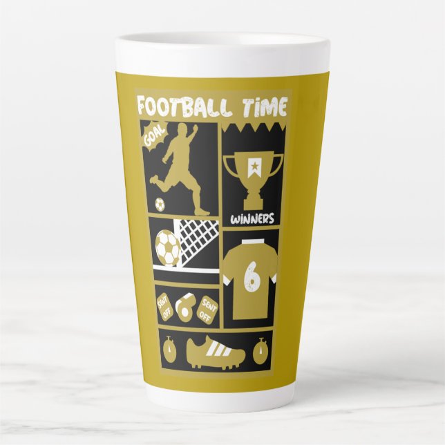British Soccer Football   Latte Mug (Front)