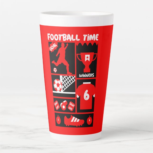 British Soccer Football  Latte Mug (Front)