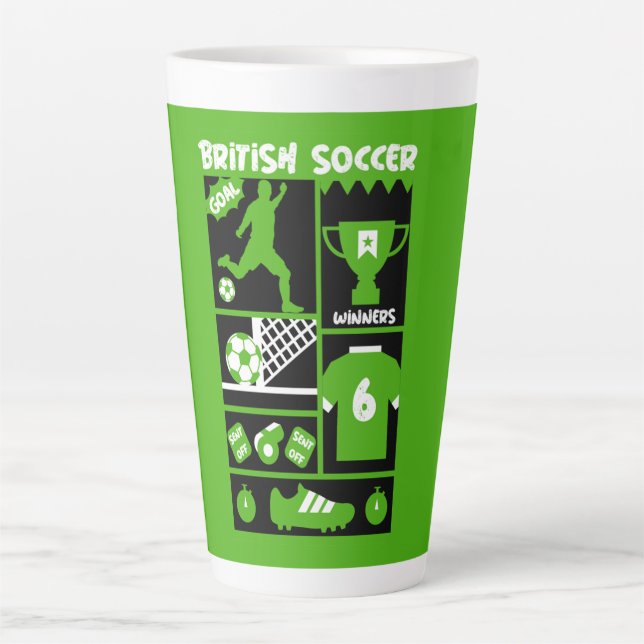 British Soccer  Latte Mug (Front)
