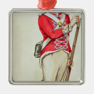 British soldier in Napoleonic times Metal Tree Decoration