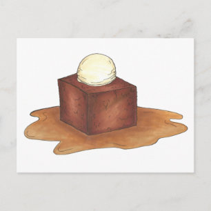 British Sticky Toffee Pudding Dessert Postcard