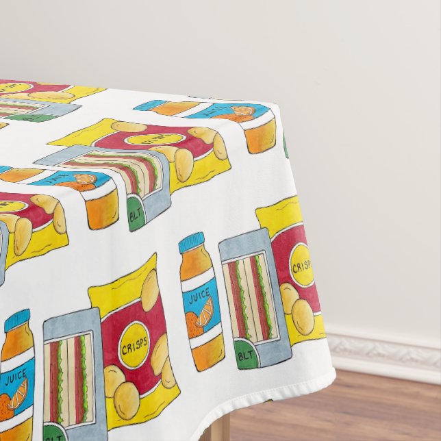 British Supermarket Meal Deal Crisps Sandwich UK Tablecloth (In Situ)
