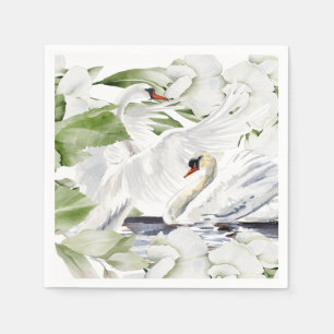 British Swan floral SET OF 50 Napkin