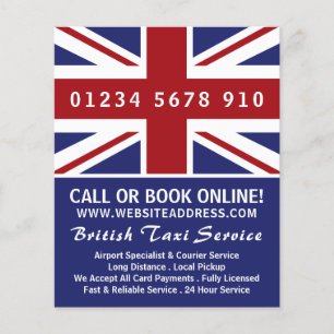 British Taxi Firm Flag with Price List Flyer