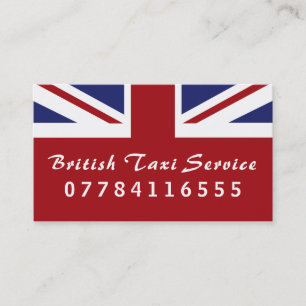 British Taxi Flag Business Card