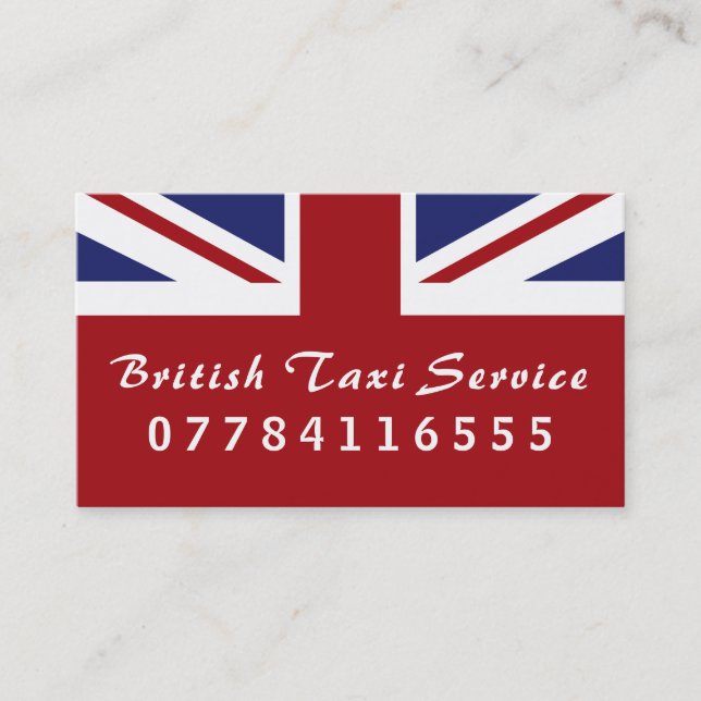 British Taxi Flag Business Card (Front)
