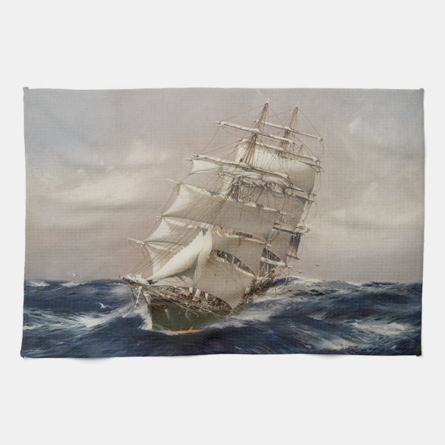 British Tea Clipper Thermopylae Tea Towel (Horizontal)