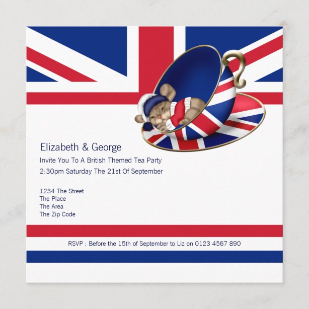 British Party Invitations Zazzle UK