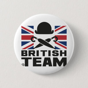 BRITISH TEAM 2 6 CM ROUND BADGE
