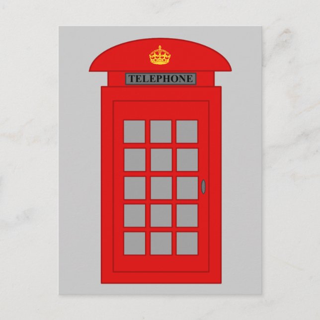 British Telephone Box Postcard (Front)