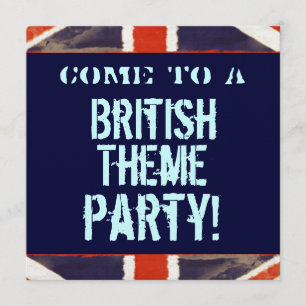 British Theme Party Invitation (Square)