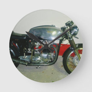 British Triton Motorcycle. Round Clock