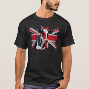 British UK Cattle on Great Britain Cow T-Shirt
