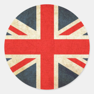 British Union Flag Classic Round Sticker
