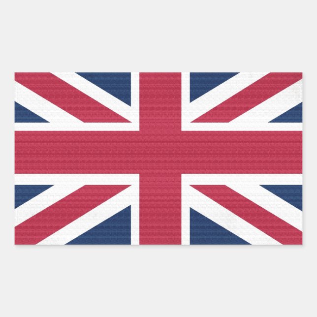 British Union Flag Union Jack Patriotic Design Rectangular Sticker (Front)