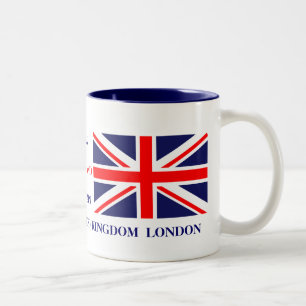 British Union Jack Britain London flag Two-Tone Coffee Mug