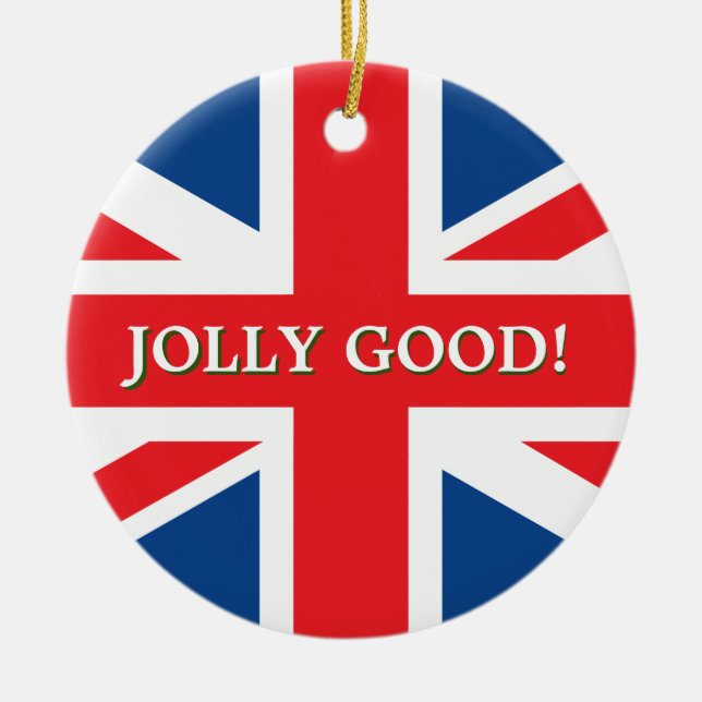 British Union Jack Ceramic Tree Decoration (Front)