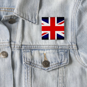 British Union Jack Flag 15 Cm Square Badge
