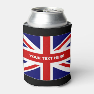 British Union Jack flag can coolers Personalise