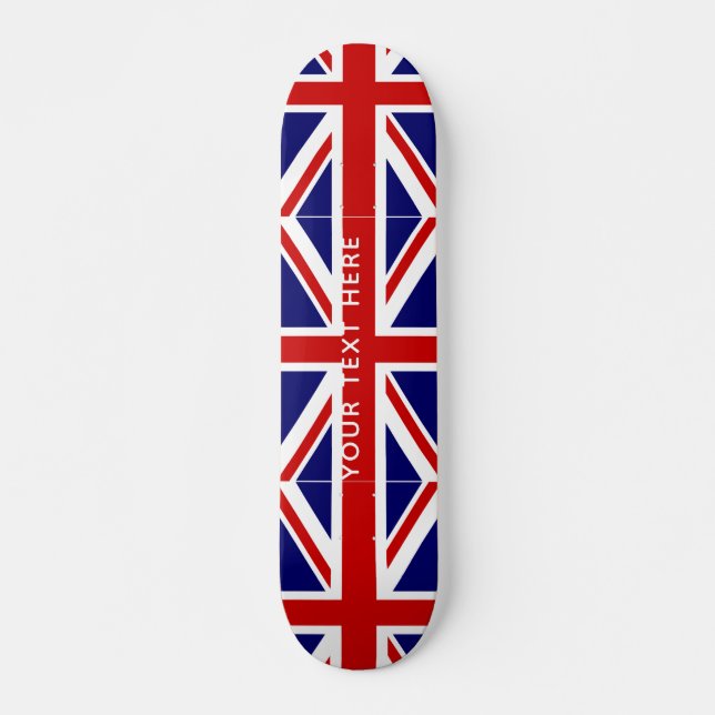 British Union Jack flag custom skateboard deck (Front)