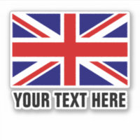British Union Jack flag custom vinyl stickers
