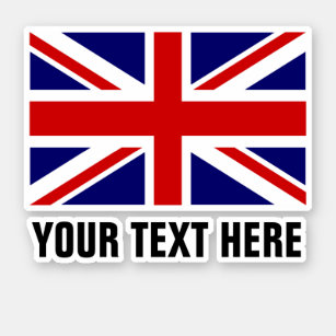 British Union Jack flag custom vinyl stickers