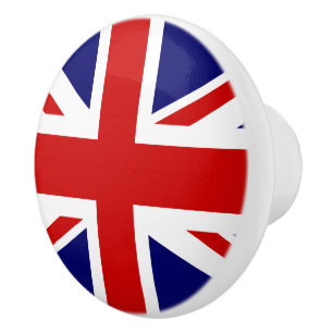 British Union Jack flag door and drawer pull knobs
