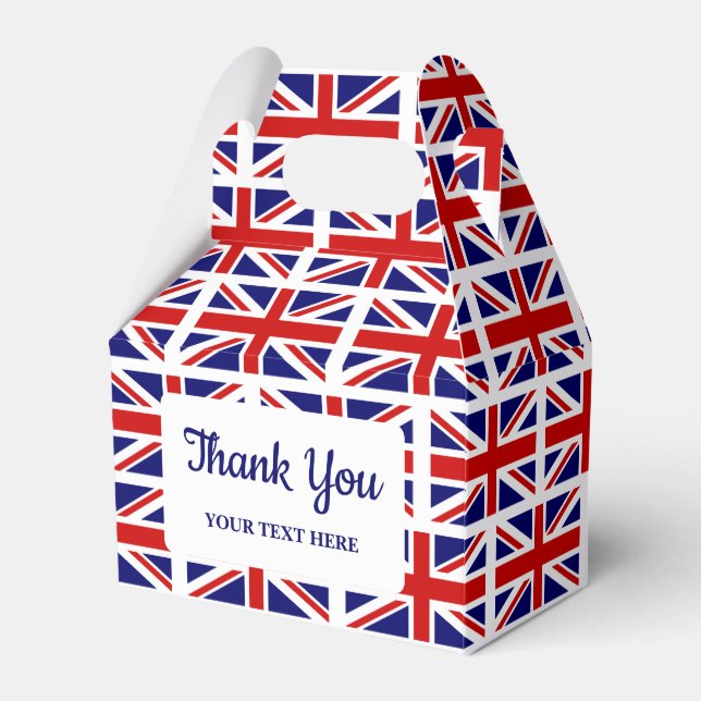 British Union Jack flag English pride Favour Box (Front Side)