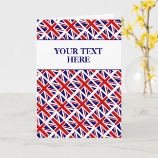 British Union Jack flag English pride greeting Card