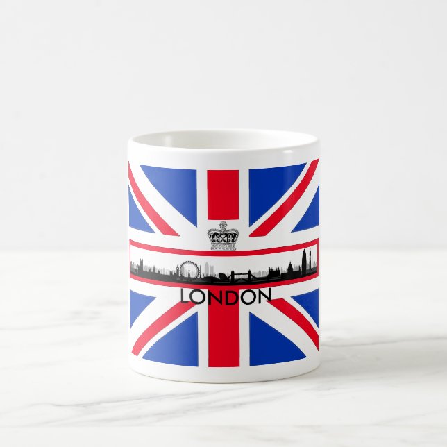 British Union Jack Flag London Eye Skyline Mug (Center)