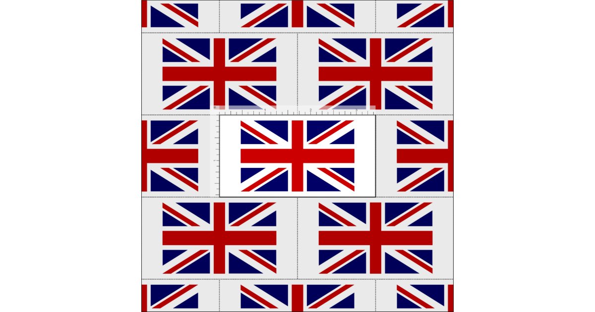 British Union Jack flag pattern DIY fabric textile Zazzle