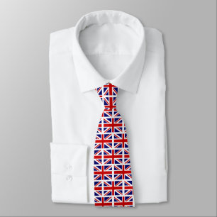 British Union Jack flag pattern neck tie gift idea