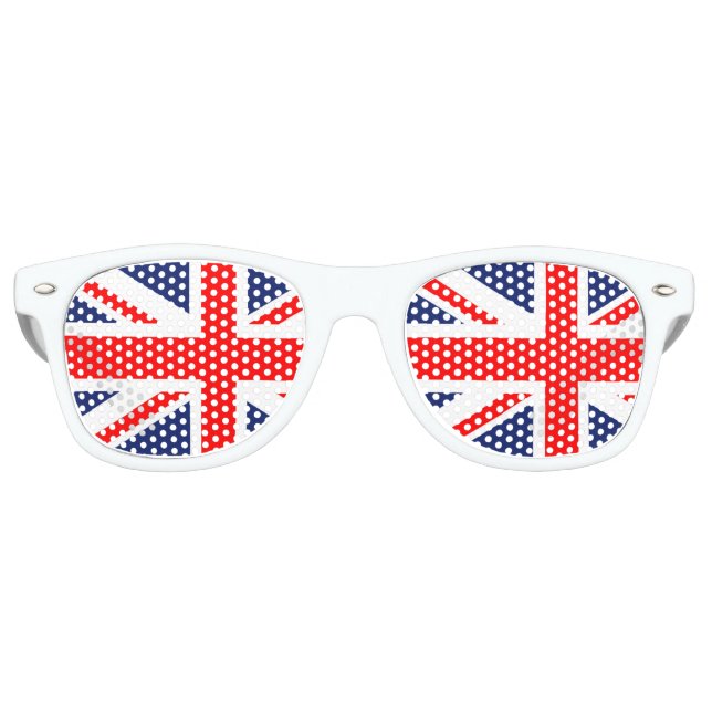 British Union Jack Flag Retro Sunglasses (Front)