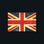 British Union Jack Flag Vintage Canvas Print<br><div class="desc">Canvas print with the British flag in vintage distressed grunge old style design. This scratched design features The Union Jack flag in retro vintage style. This United Kingdom flag design is a great way to show you are proud to be British.</div>