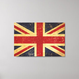 British Union Jack Flag Vintage Canvas Print