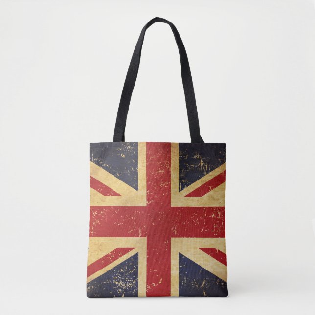 British Union Jack Flag Vintage Tote Bag (Front)