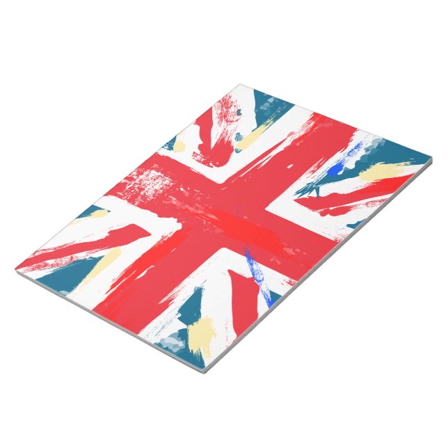 British Union Jack Flag Vintage Worn Notepad (Angled)