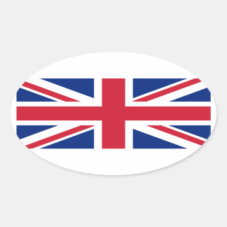 British Union Jack Oval Sticker