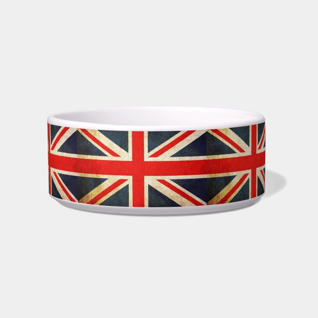 British Union Jack Posh Pet Bowl (Front)