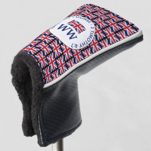 British Union Jack UK MONOGRAM Putter Golf Head Cover