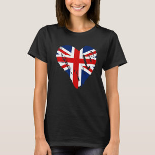 British United Kingdom Heart Flag T-Shirt