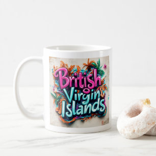British V. Islands Graffiti Vibes: Island St Art Coffee Mug