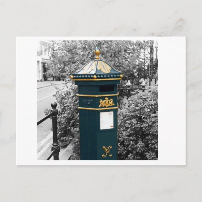 British Victorian pillar box - 1866 Postcard (Front)