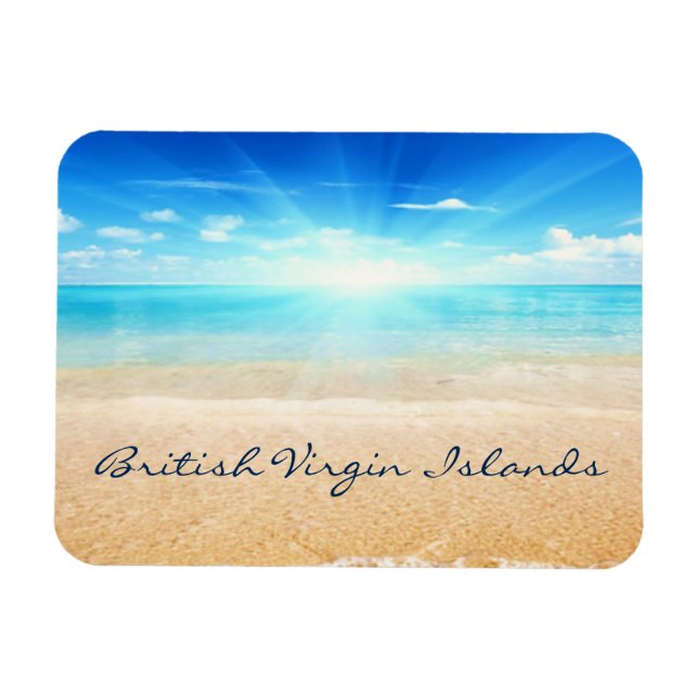 British Virgin Islands beach sunrise Magnet (Horizontal)