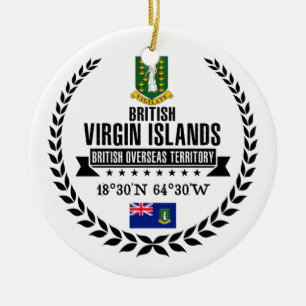British Virgin Islands Ceramic Tree Decoration